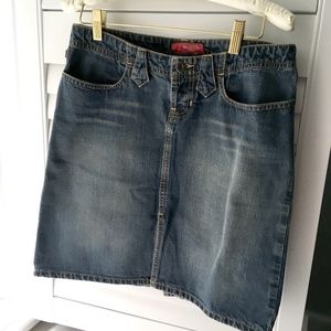 Denim skirt with front & back slits
